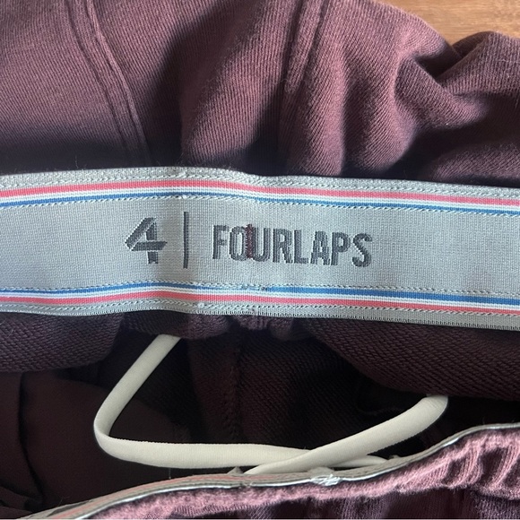 Four Laps Maroon Track Pants Men's Zip Ankle Joggers Performance 4 Laps Medium - Picture 4 of 6